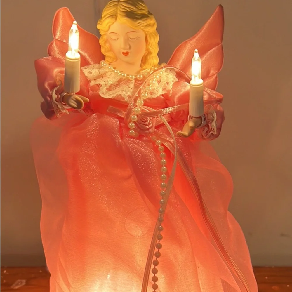 Pink & White mini tree topper